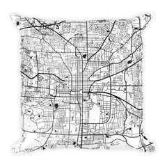 Tallahassee Map Pillow – Modern Map Art