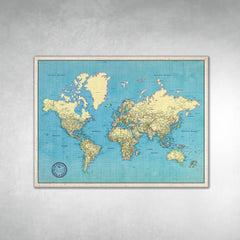 World Push Pin Travel Map - Business