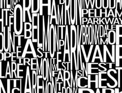 The Bronx Neighborhood Typography Prints – Modern Map Art