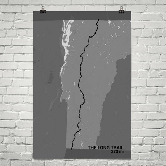 The Long Trail Map Art Prints