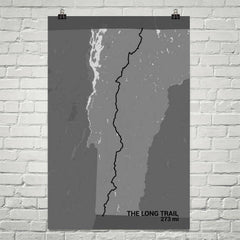 The Long Trail Map Art Prints