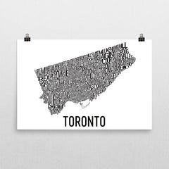 Toronto Neighborhood Typography Prints – Modern Map Art
