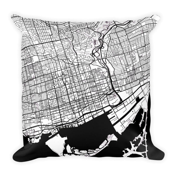 Toronto Map Pillow – Modern Map Art