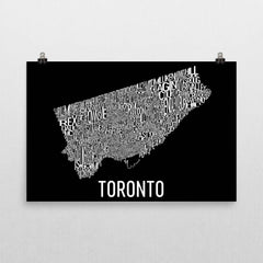 Toronto Neighborhood Typography Prints – Modern Map Art