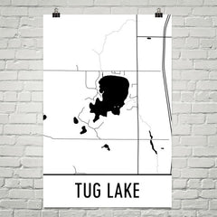 Tug Lake WI Art and Maps