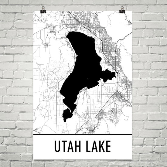Utah Lake UT Art and Maps