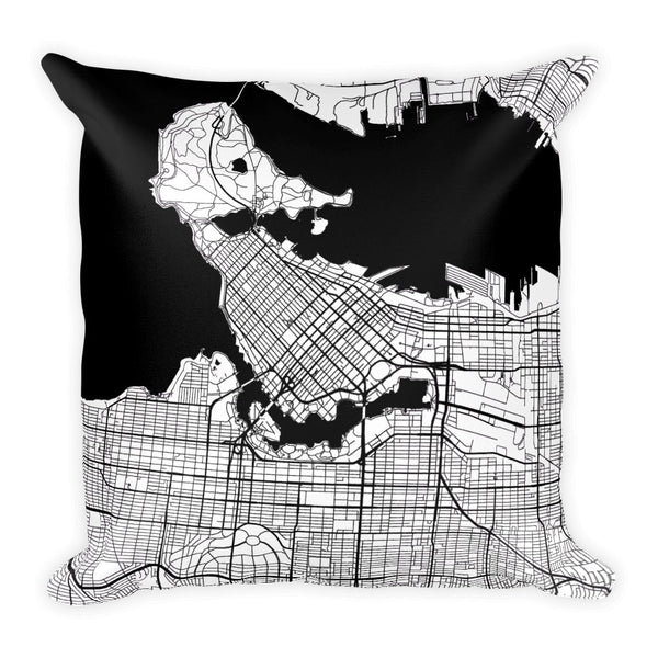 Vancouver Map Pillow – Modern Map Art