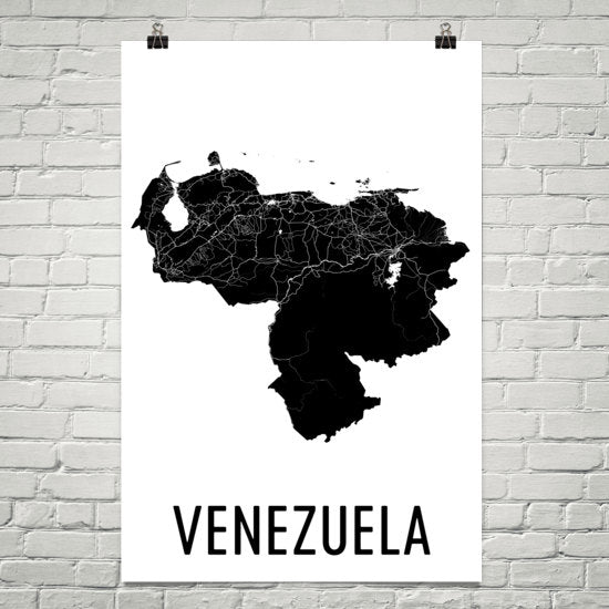 Venezuela Wall Map Print - Modern Map Art
