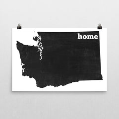 Washington Home State Map Art