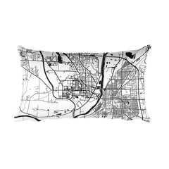 West Lafayette Map Pillow – Modern Map Art