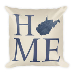 West Virginia Map Pillow – Modern Map Art