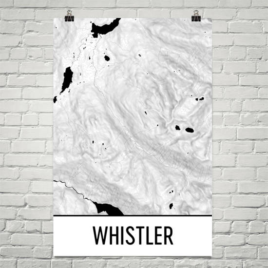 Whistler Topographic Map Art
