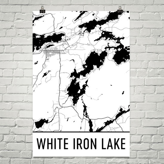 White Iron Lake MN Art and Maps