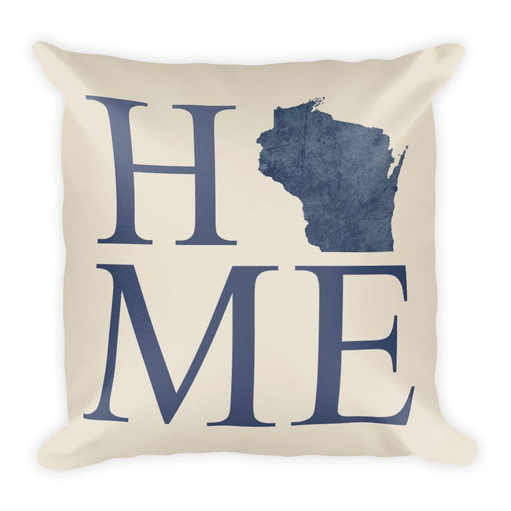 Wisconsin Map Pillow – Modern Map Art