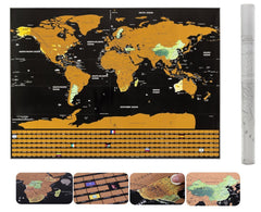 Scratch Off World Map - Great Gift For Travelers From Modern Map Art