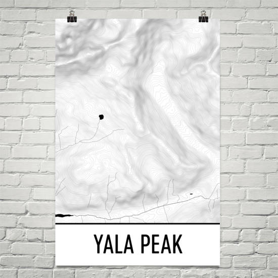 Yala Peak Topographic Map Art