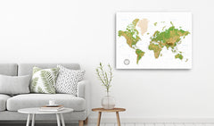 Personalized World Travel Map Tracker - Topographic