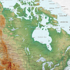 Canada Push Pin Map - Topographic - With 1,000 Pins!