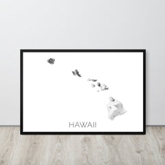 Hawaii State Topographic Map Art