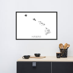 Hawaii State Topographic Map Art