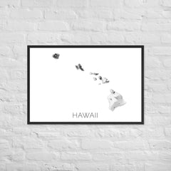 Hawaii State Topographic Map Art