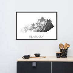 Kentucky State Topographic Map Art