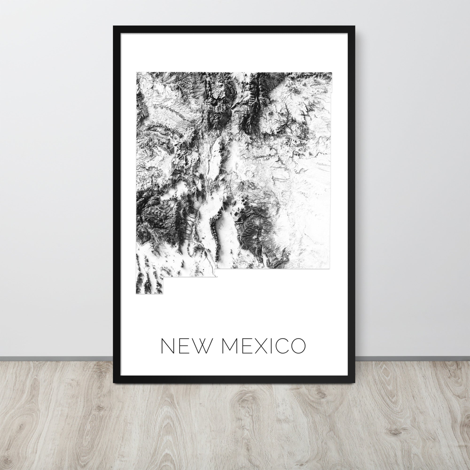New Mexico State Topographic Map Art