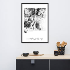 New Mexico State Topographic Map Art