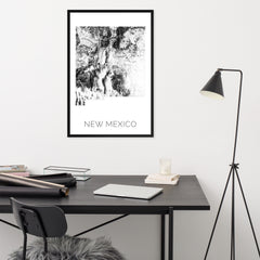 New Mexico State Topographic Map Art