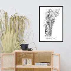 Vermont State Topographic Map Art