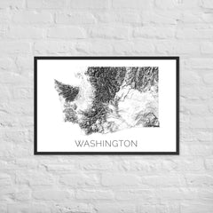 Washington State Topographic Map Art