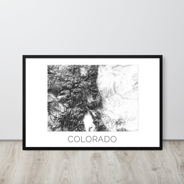 Colorado State Topographic Map Art