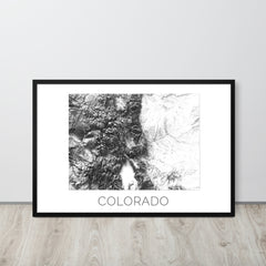 Colorado State Topographic Map Art