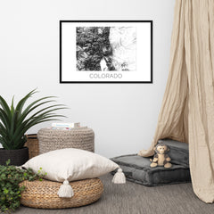 Colorado State Topographic Map Art