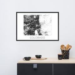 Colorado State Topographic Map Art