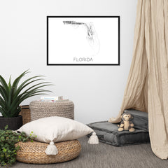 Florida State Topographic Map Art