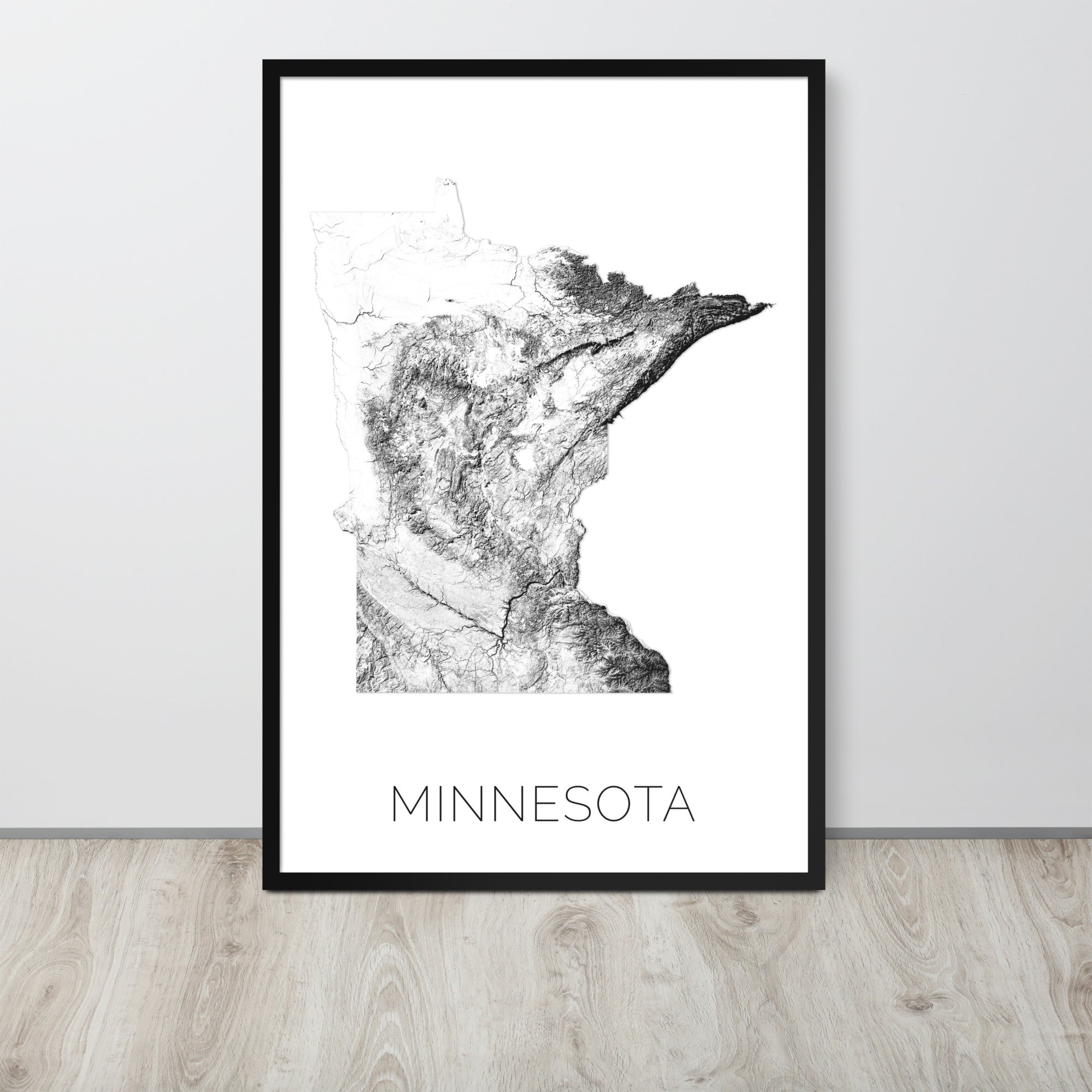 Minnesota State Topographic Map Art