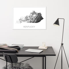Kentucky State Topographic Map Art
