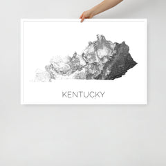 Kentucky State Topographic Map Art