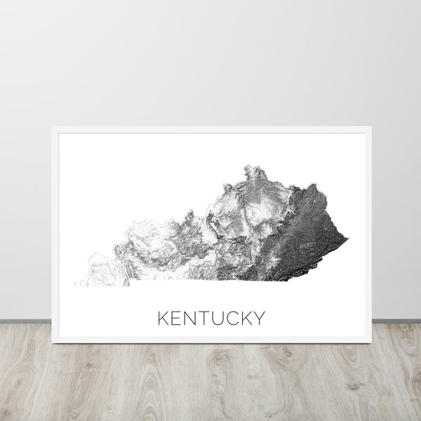 Kentucky State Topographic Map Art