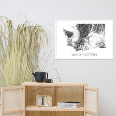 Washington State Topographic Map Art