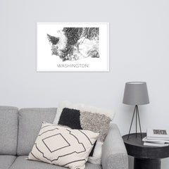 Washington State Topographic Map Art