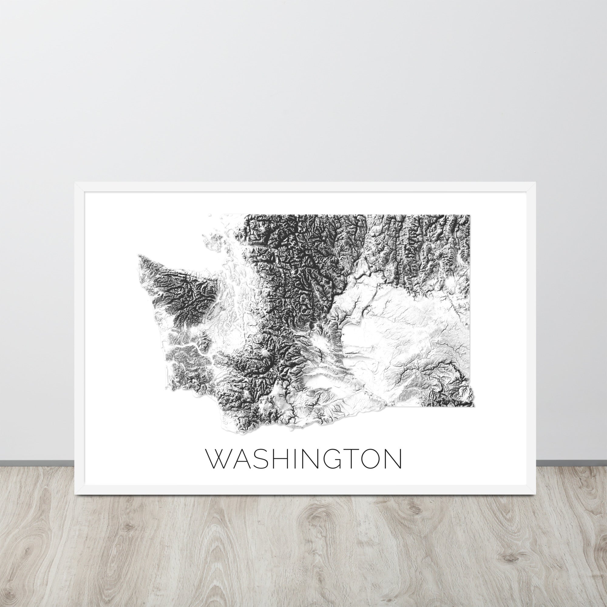 Washington State Topographic Map Art