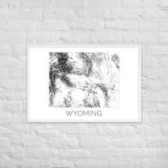 Wyoming State Topographic Map Art