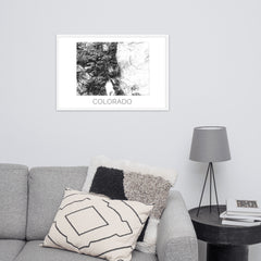 Colorado State Topographic Map Art