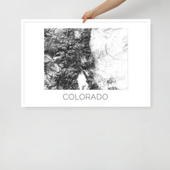 Colorado State Topographic Map Art
