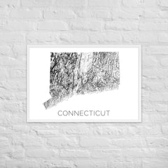 Connecticut State Topographic Map Art