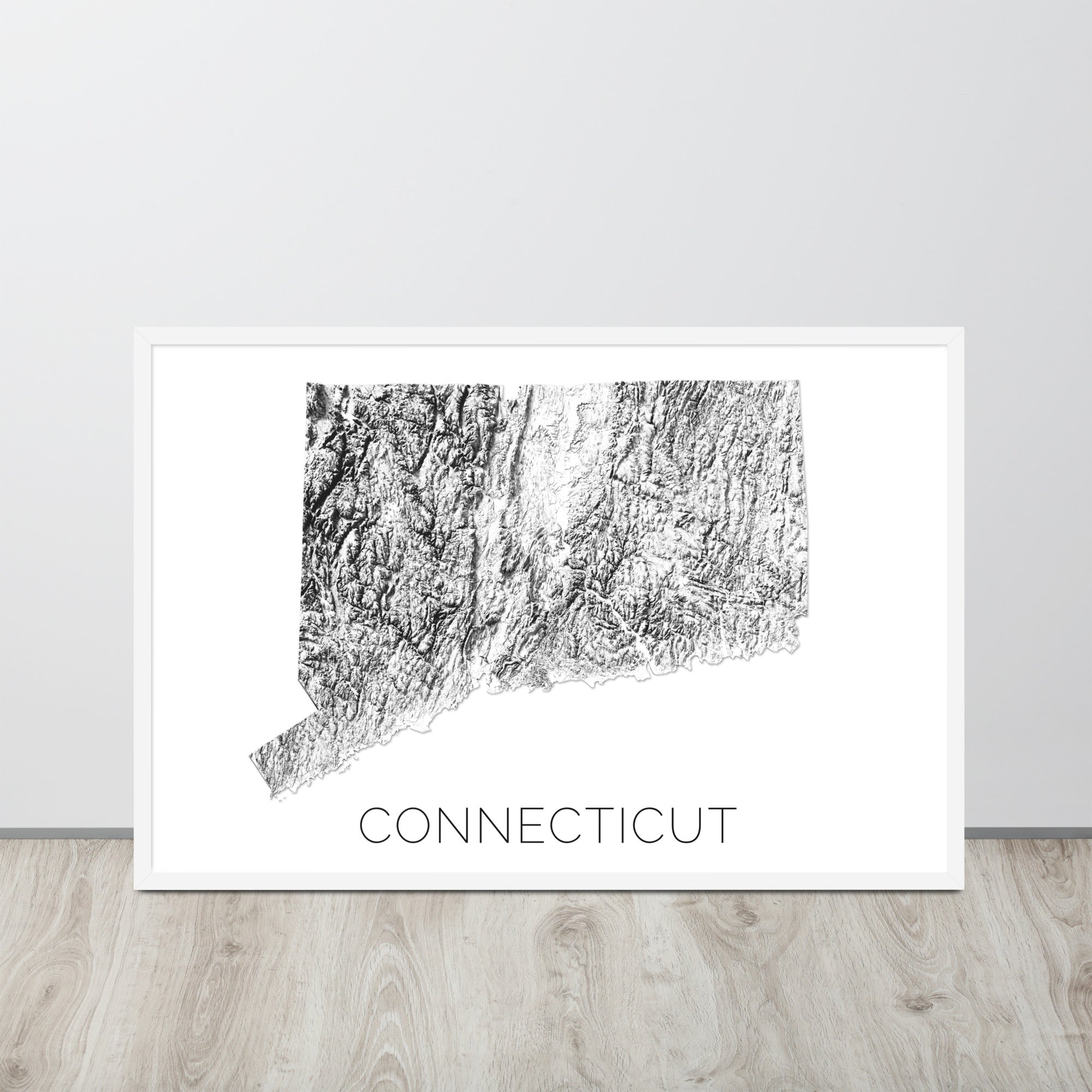 Connecticut State Topographic Map Art