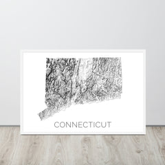 Connecticut State Topographic Map Art