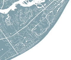 Hilton Head Island Street Map Poster